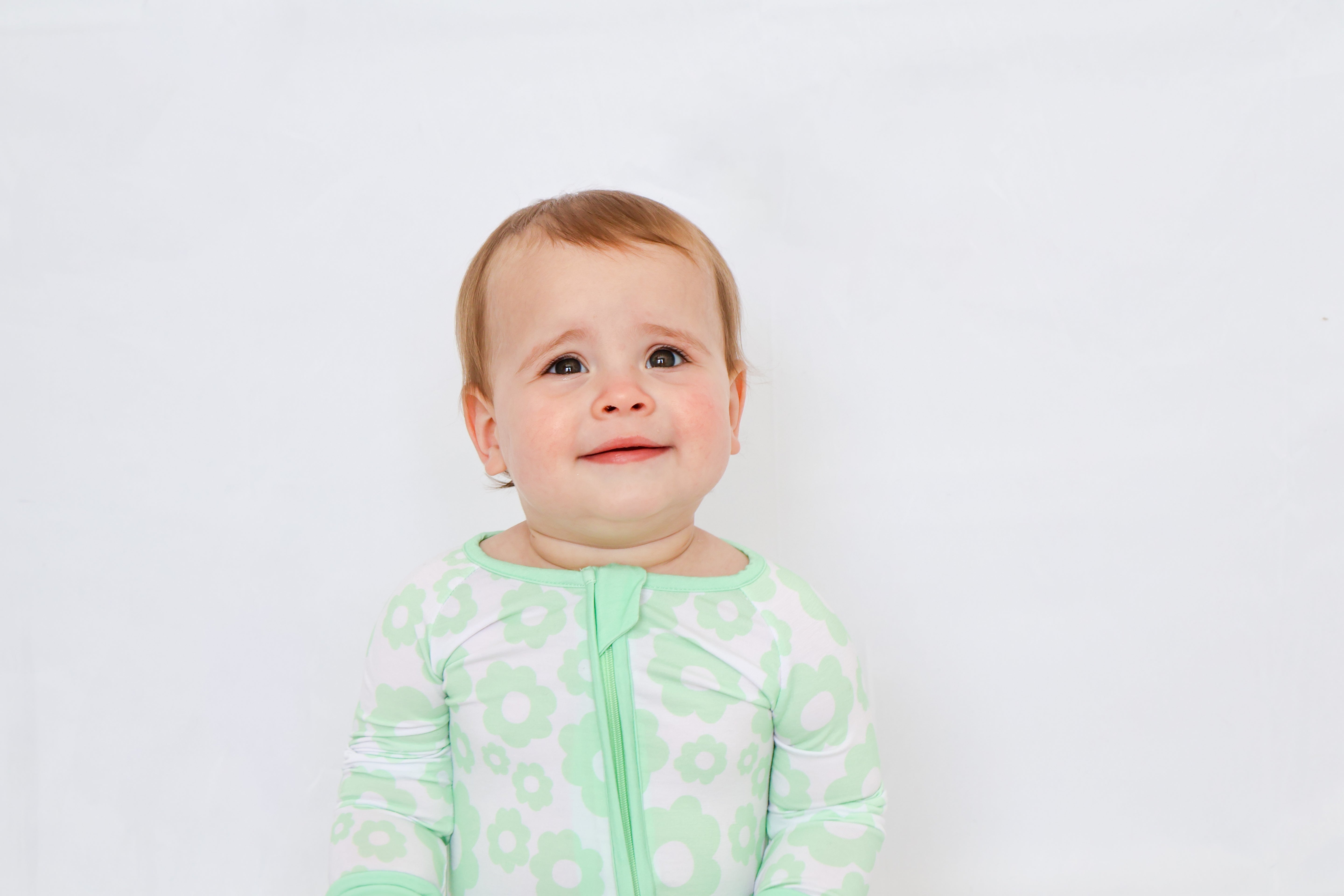 Green Floral Romper for babies