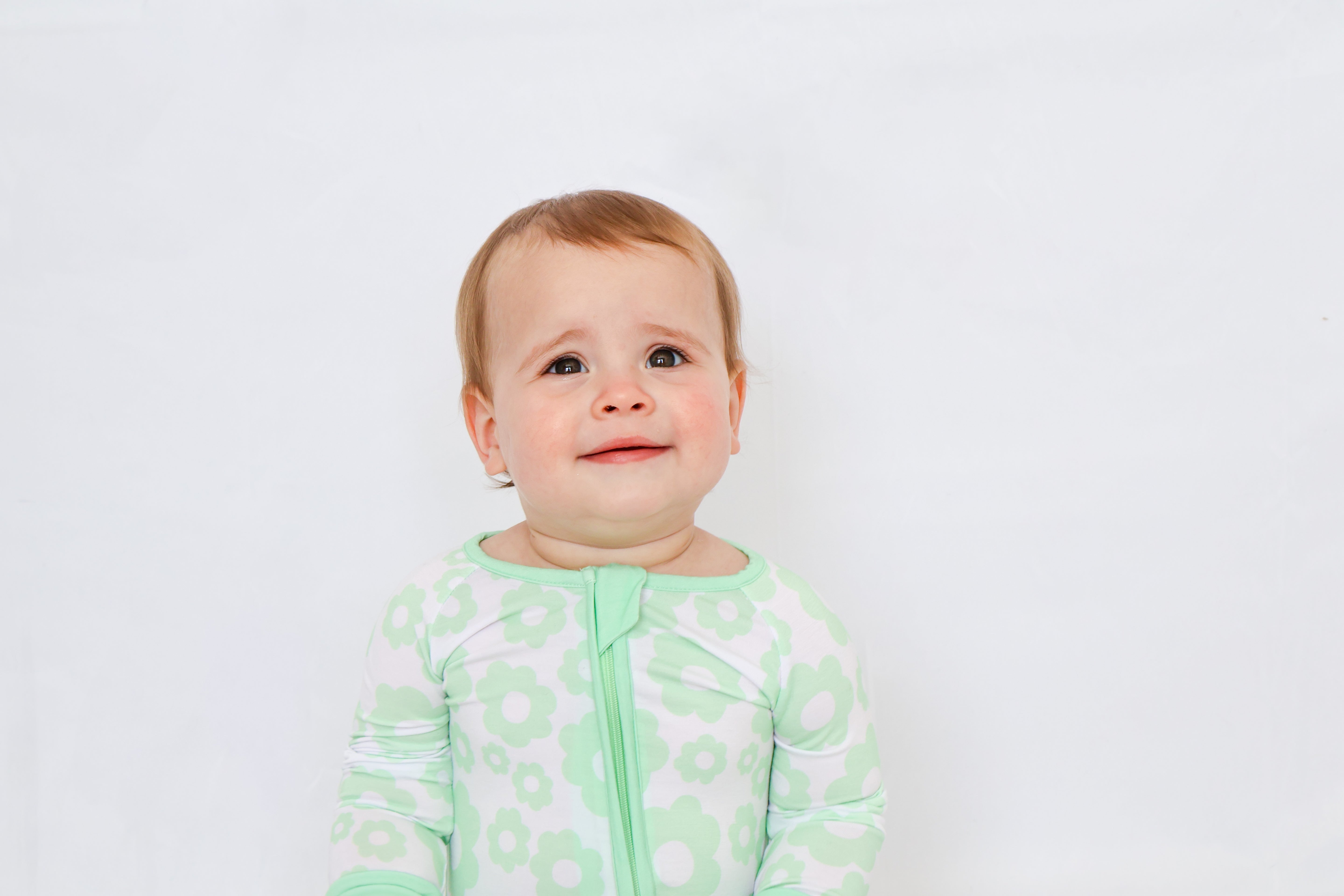 Green Floral Romper for babies