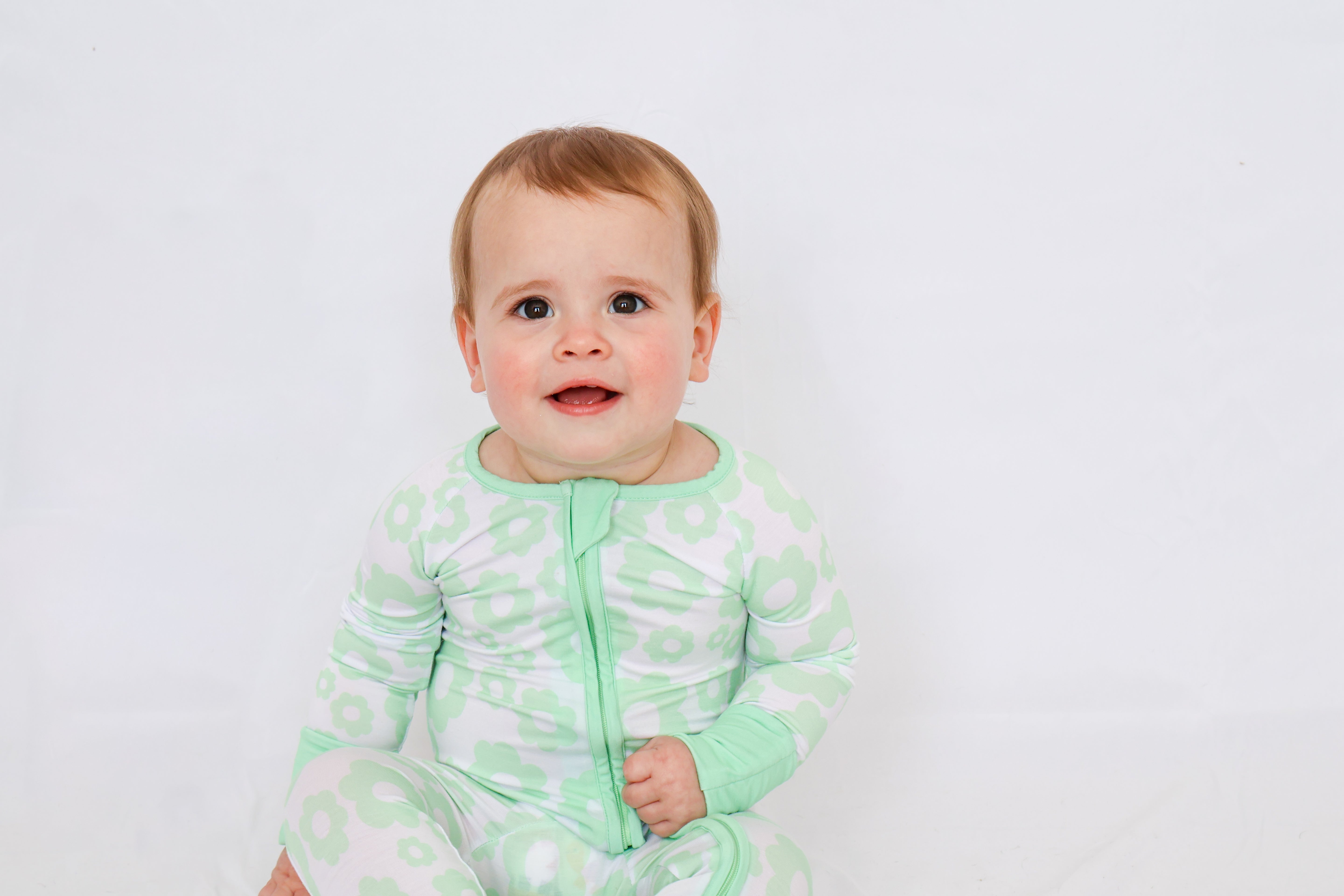 Green Floral Romper