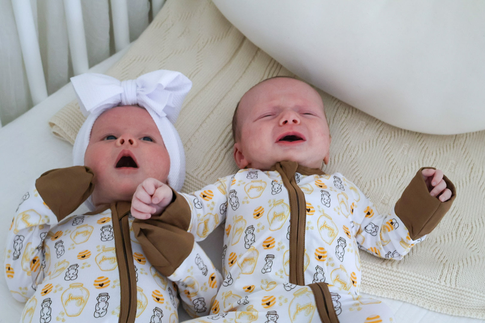 Honey Bear Baby Romper