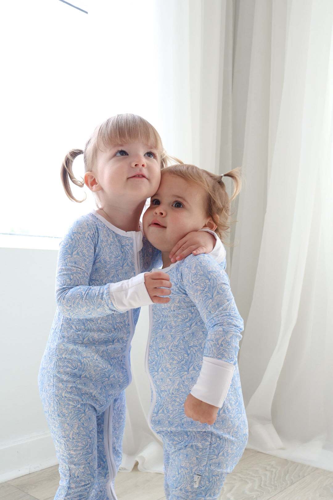 Blue Floral Romper | Flower Romper - Sleepy Ducks