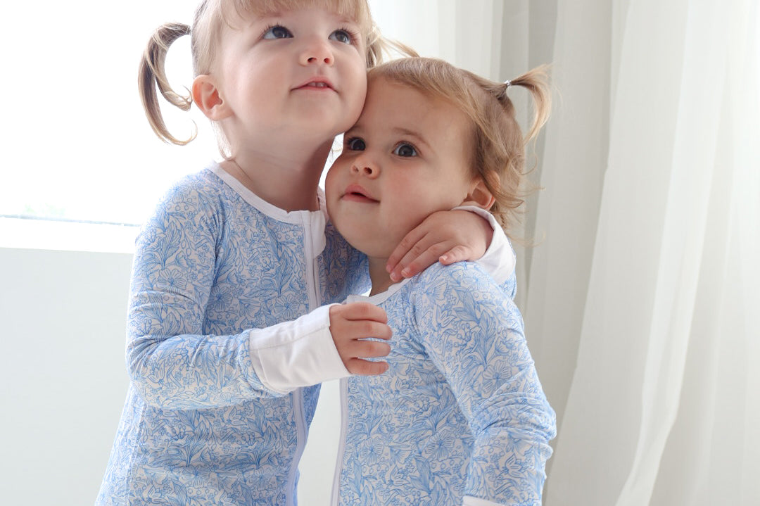 Blue flower rompers 